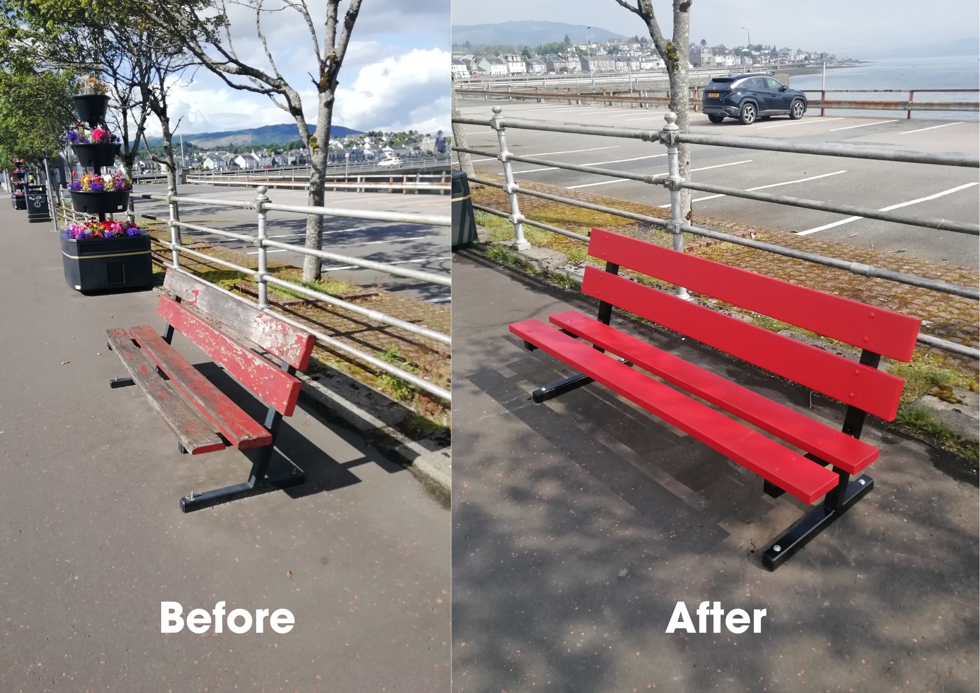 Community collaboration restores Dunoon benches