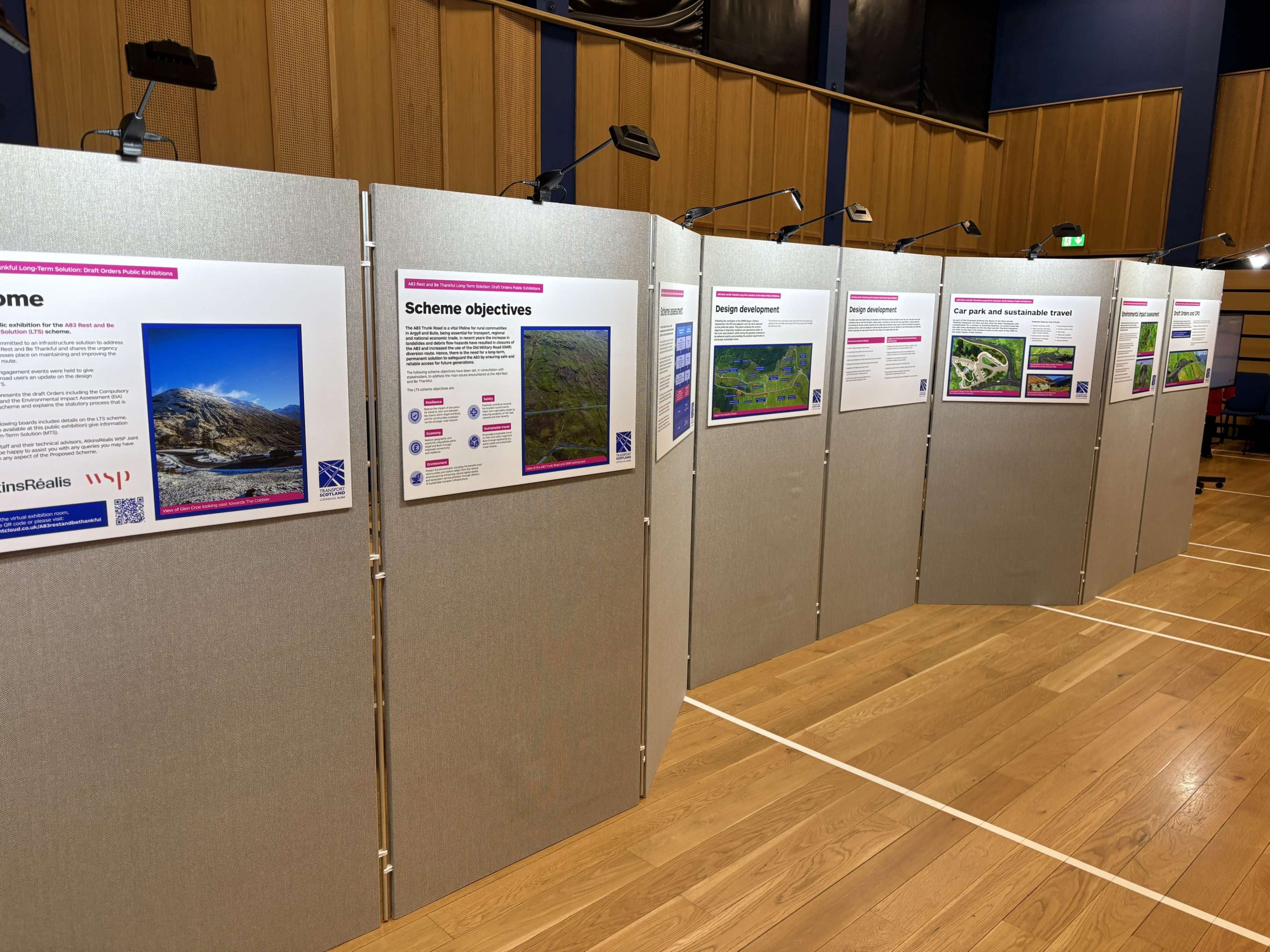 Draft plans for Rest and Be Thankful solution displayed in Dunoon