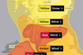 Red weather warning for Argyll and Bute