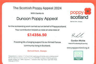 Dunoon launches 2025 Poppy Appeal