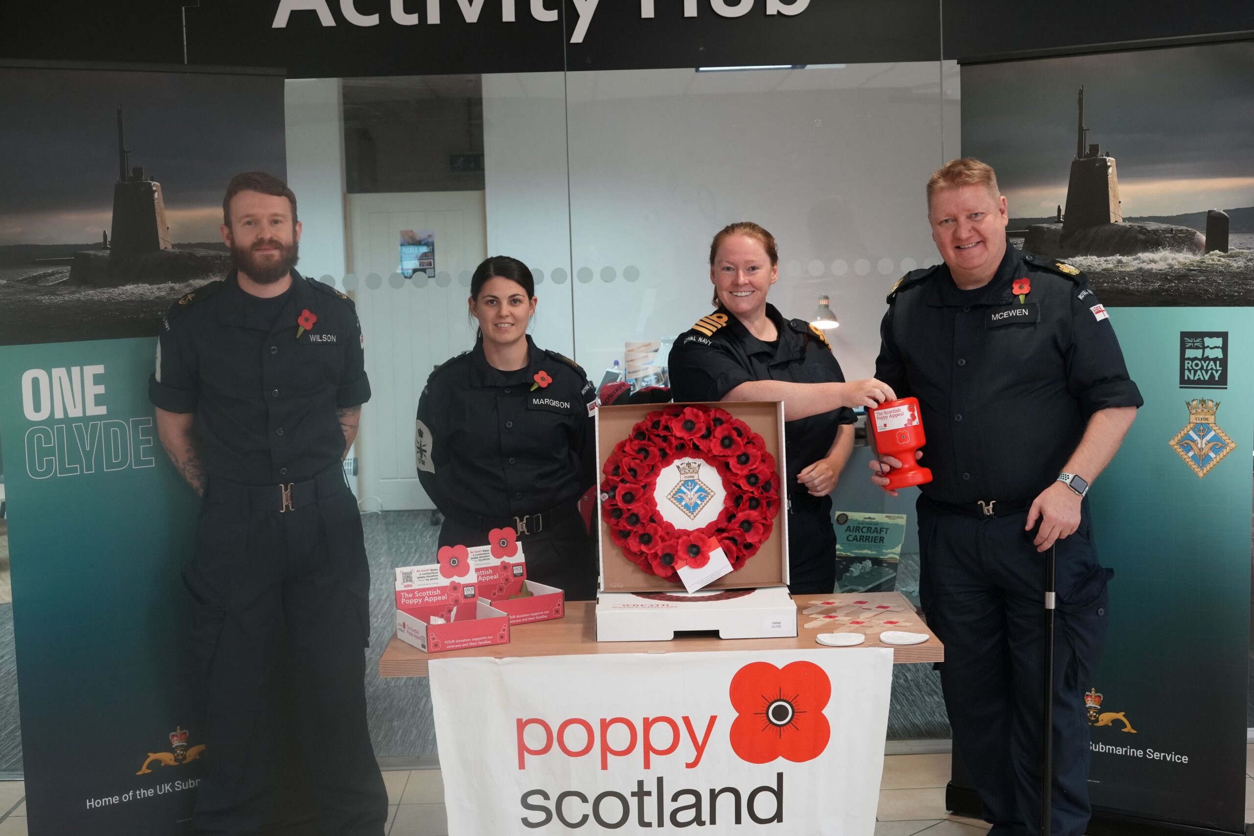 HMNB Clyde launch Poppy Scotland Appeal