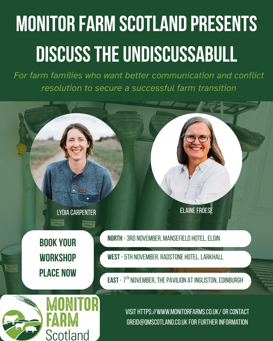 ‘Discuss the  Undiscussable’  Workshops for  Farming Families
