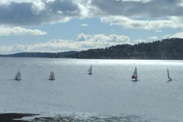 Toward SC dinghies shine in gusty Frostbite race
