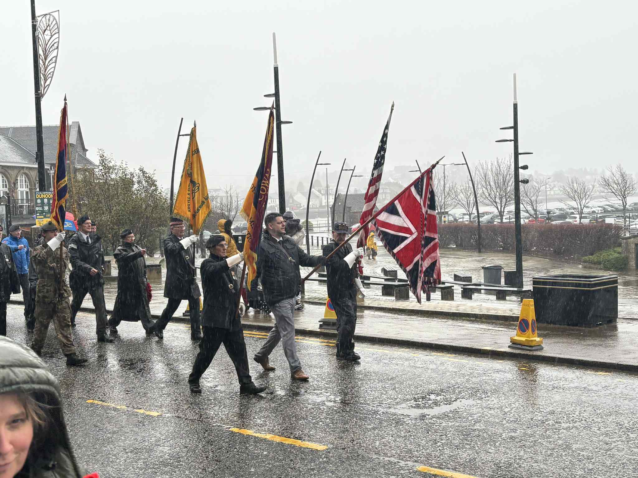 Cowal gathers in rain to honour the fallen