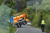 No injuries after crane leaves road