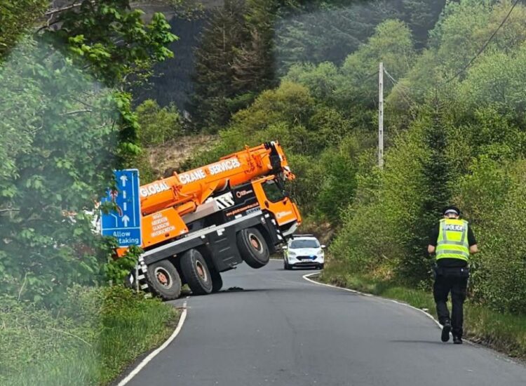 No injuries after crane leaves road