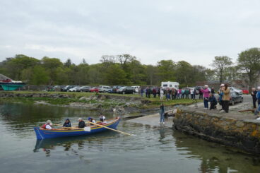 Toward Seasports Club launch skiff