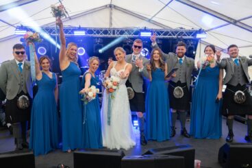 Newlyweds crash Punk on the Peninsula stage after Dunoon wedding