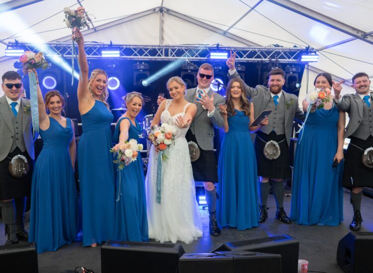 Newlyweds crash Punk on the Peninsula stage after Dunoon wedding