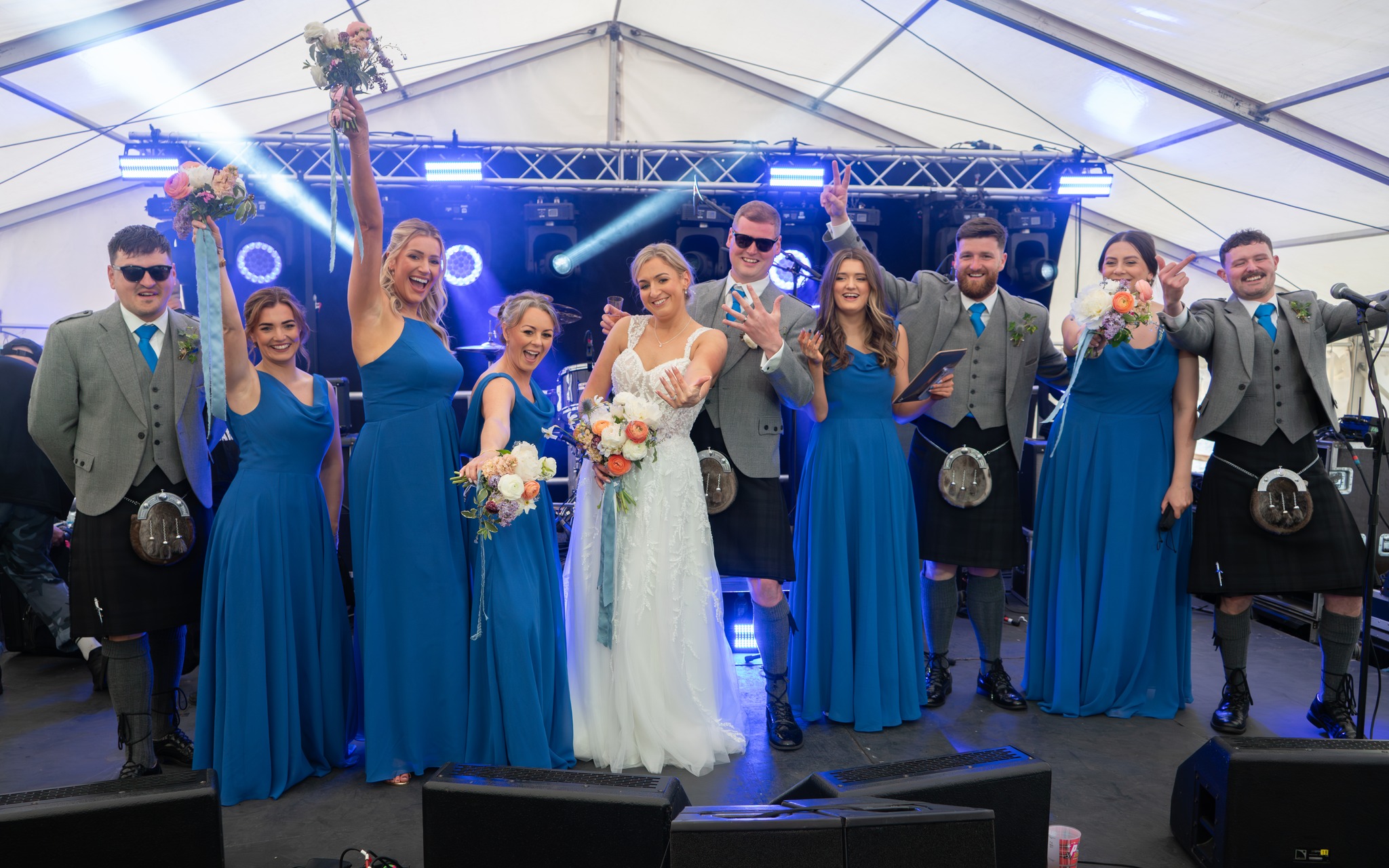 Newlyweds crash Punk on the Peninsula stage after Dunoon wedding