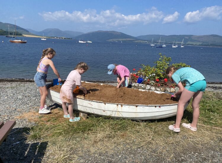 New sand play area proves a hit at Port Bannatyne beach