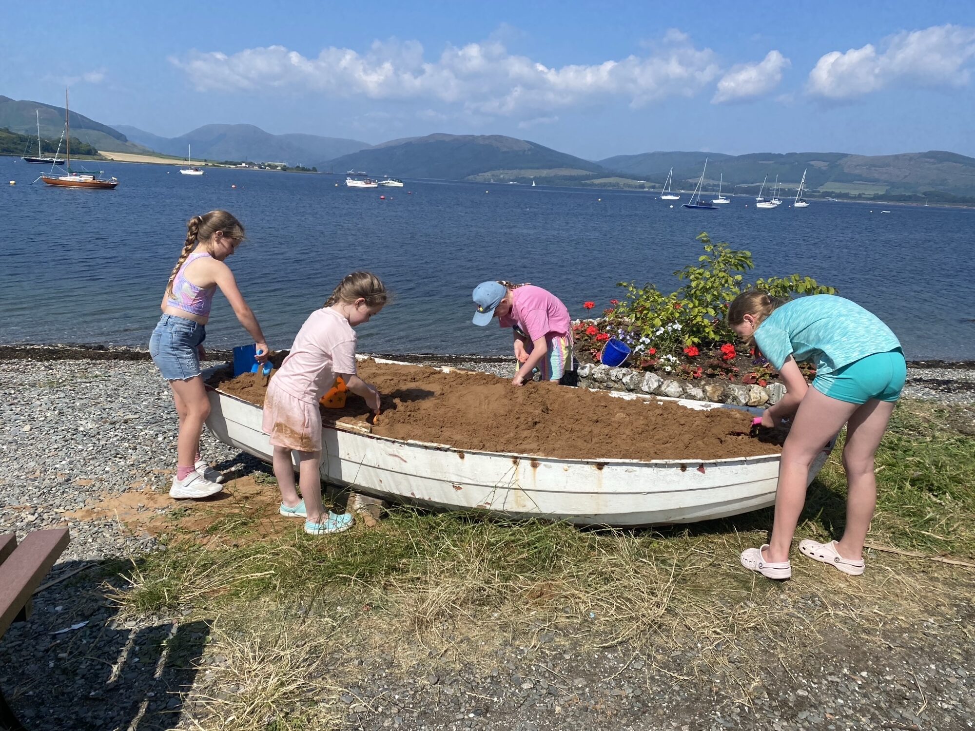 New sand play area proves a hit at Port Bannatyne beach