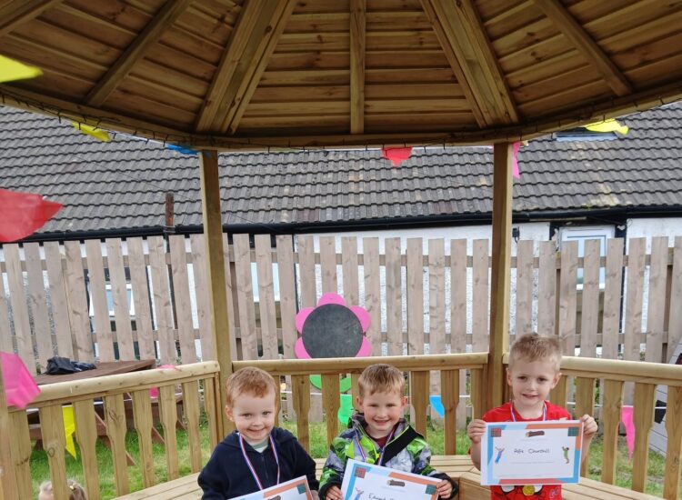 Caber champions at Patchwork Nursery