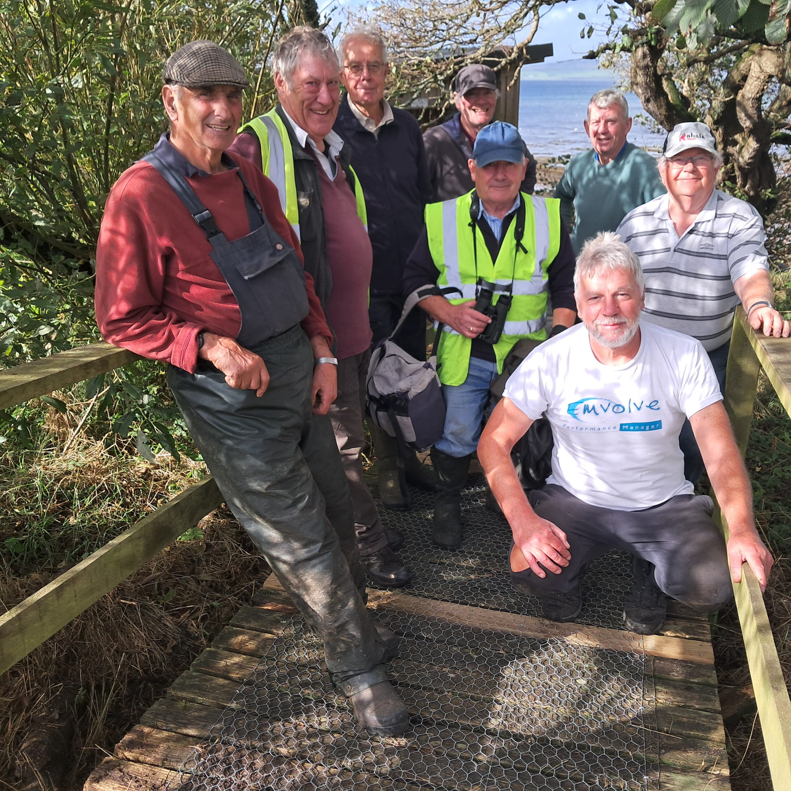 Volunteers repair Ettrick Bay bird hide walkway